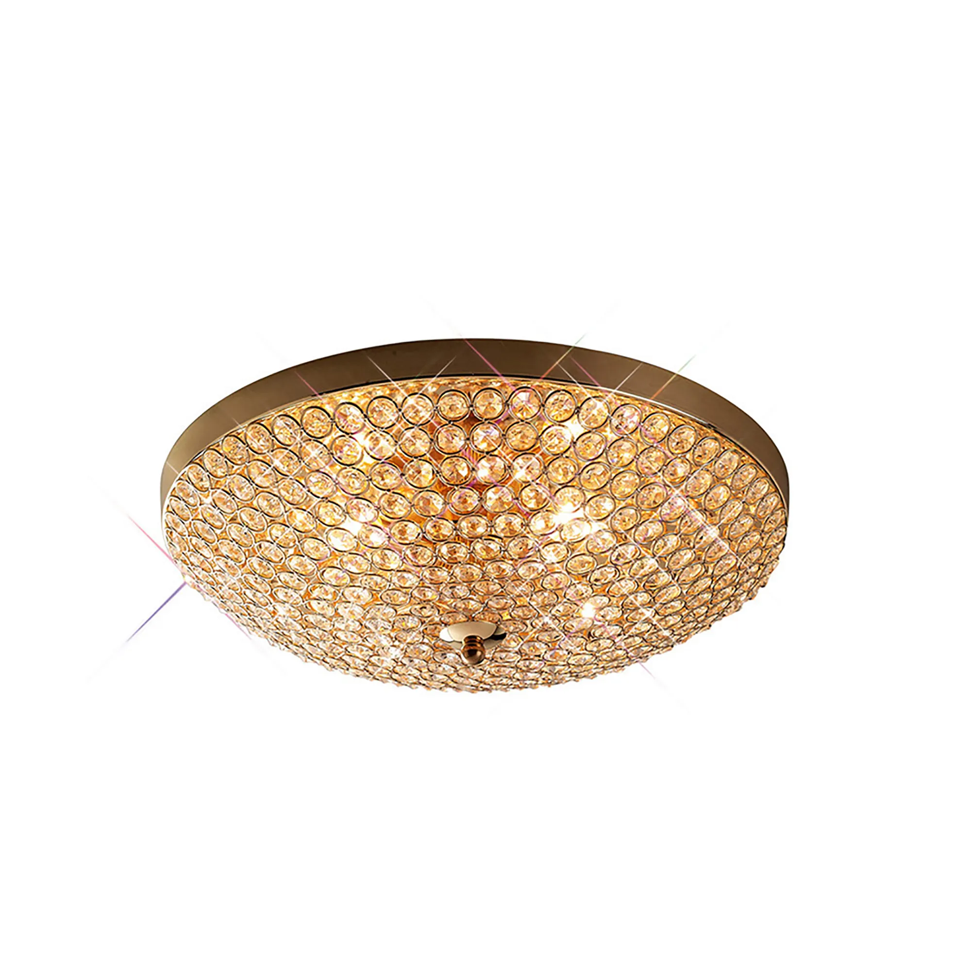 Ava Crystal  Flush Ceiling 4 Light French Gold IL30756  Diyas Ava French Gold